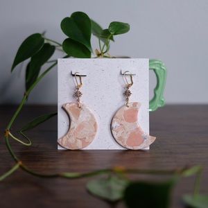 Handmade Moon Stone Earrings